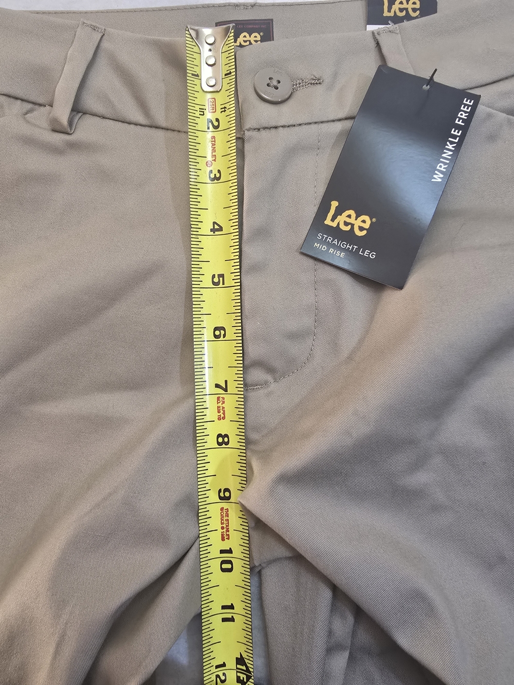 Lee Womens Wrinkle-Free Khaki Pants - Beige Size 8 - Picture 9 of 11
